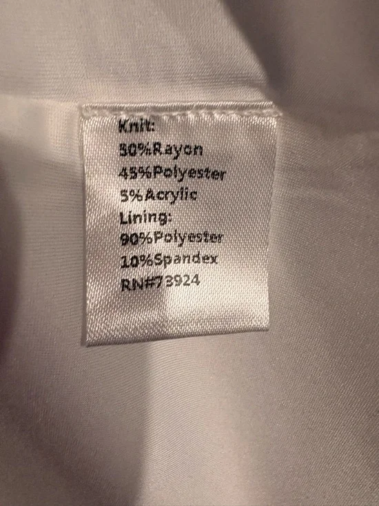 Ming Wang White Dress with Pink and Blue Floral Motif XL NWT - Picture 10 of 10